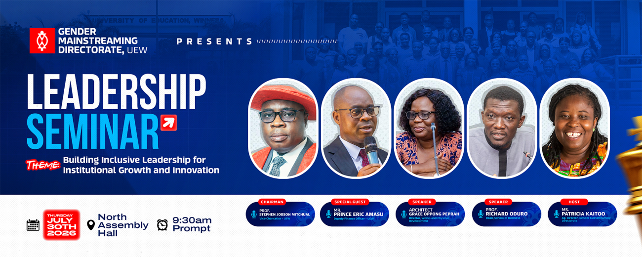 UEW Gender Mainstreaming Directorate to Hold Leadership Seminar