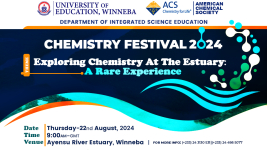 Banner Design for Chemistry Festival 2024, highlighting the theme, date, time, and venue