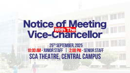Notice of Meeting with the Vice-Chancellor