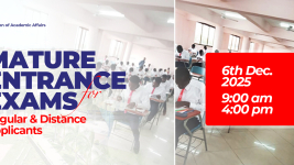 Final Entrance Examinations for Mature Applicants