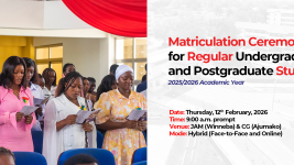 Matriculation Ceremony for Regular Undergraduate and Postgraduate Students | 2025/2026 Academic Year