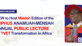 UEW to Host Maiden Edition of the Jophus Anamuah-Mensah Annual Public Lecture on TVET Transformation in Africa