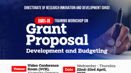 Hands-On Training Workshop on Grant Proposal Development and Budgeting