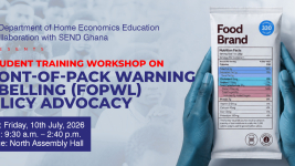 a student training workshop on Front-of-Pack Warning Labelling (FOPWL) Policy Advocacy