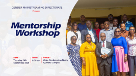 Mentorship Workshop by the directrate of gender mainstreaming