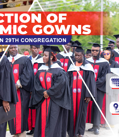  Announcement for Collection of Academic Gowns for the First Session of the 29th Congregation Ceremony