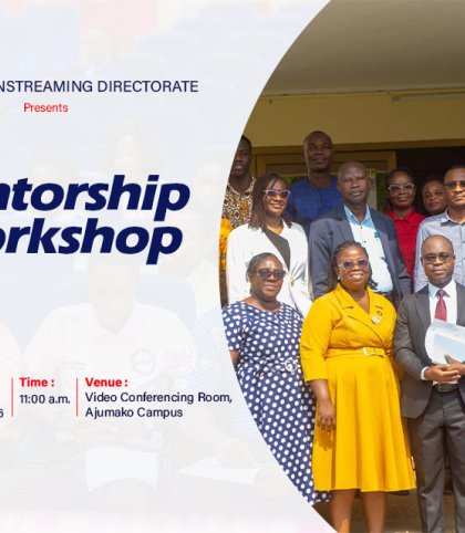 Mentorship Workshop by the directrate of gender mainstreaming
