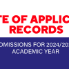 Update of Application Records | Admissions for 2024/2025 Academic Year