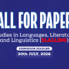 Call For Papers | Studies in Language, Literature and Linguistics (SLALLING)