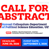 Call for Abstracts - 4th Annual Colloquium, Department of Political Science Education