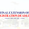 Final Extension of Registration Deadline