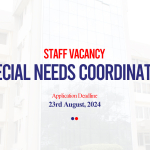 Special Needs Coordinator Staff Vacancy Banner